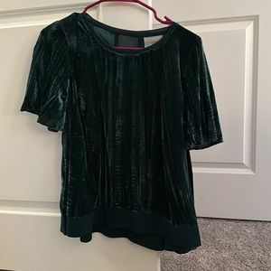 Maeve Velvet Short Sleeve Top